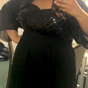 Beautiful black sparkly and chiffon dress.